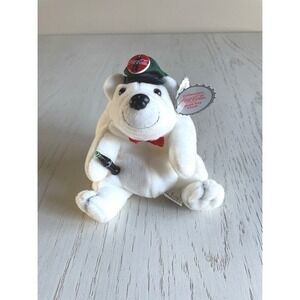 Coca Cola Collectible Bean Bag Polar Bear Cap & Sweater‎ Reindeer Walrus Hippo